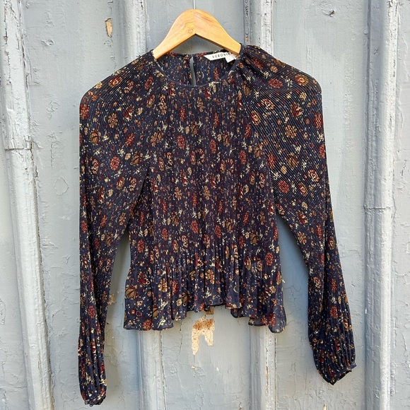 Veronica Beard Lewin Floral Blouse, size 0 - Picture 5 of 12